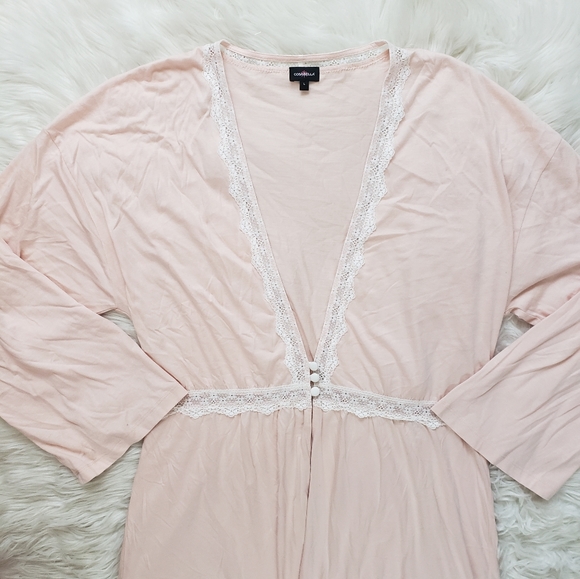 NEW Cosabella Flirty Lace Pink Robe - Picture 5 of 10